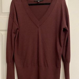 WHBM burgundy long sleeve sweater tunic large